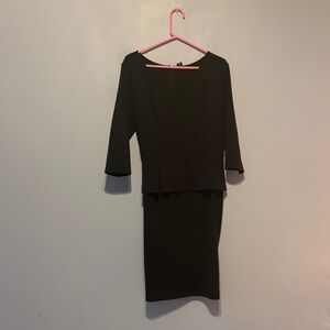 Sophisticated Black Peplum Dress